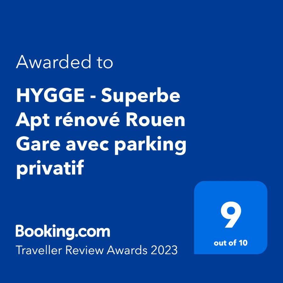 Appartement HYGGE - Superbe Apt rénové Rouen Gare avec parking privatif Extérieur photo